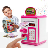 TM132 Money Bank for Kids with Fingerprint Sensor and 3-Step Safe Password Protection - Random colour