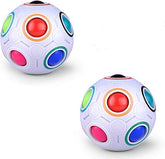 TM117 Magic Rainbow Ball Sensory Puzzle, Brain Teaser, Fidget Toys Cube Game, Stress Reliever, Colour Matching Puzzle Game for Kids