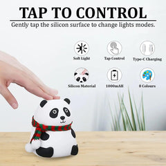 TM130 Panda Night Light|Cute 7 Colorful Light| Squishy Night Light Lamp |Room Decor |Silicone Panda Night lamp