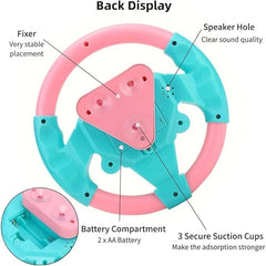 TM118 Premium Kids Driving Steering Wheel Funny Interactive Driving Wheel with Music (YELLOW)