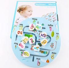 TM127 Multicolor Maze – Animal and Number Sliding Maze Puzzle for Kids & Toddlers( Random design)