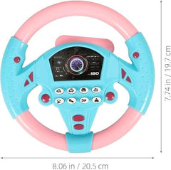 TM118 Premium Kids Driving Steering Wheel Funny Interactive Driving Wheel with Music (YELLOW)