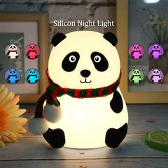 TM130 Panda Night Light|Cute 7 Colorful Light| Squishy Night Light Lamp |Room Decor |Silicone Panda Night lamp