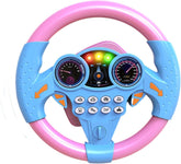 TM118 Premium Kids Driving Steering Wheel Funny Interactive Driving Wheel with Music (YELLOW)