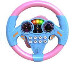 TM118 Premium Kids Driving Steering Wheel Funny Interactive Driving Wheel with Music (YELLOW)