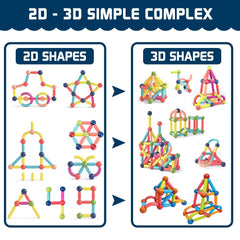 TM 124 Premium Quality Magnetic Blocks for Kids Engaging Magnet Toys Building Sticks STEM Educational Construction & Creative Activity Mind Game Brain Development & Learning Gift for Boys & Girls 3+ Years -32 Pieces