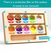 TM111 Magnetic Color & Number Maze - Magnet Game Wooden Color Matching Learning Counting Puzzle Board - Fine Motor Skills Toys