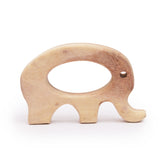TM143 Natural Neem Wood Baby Teether – Handmade Animal Shape Wooden Toy – Non-Toxic, Organic Chew Aid for Teething – Safe for Gums – Biodegradable, Eco-Friendly Gift for Infants & Toddlers (Neem Wood Baby Teether)