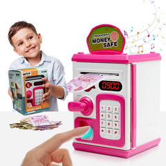TM132 Money Bank for Kids with Fingerprint Sensor and 3-Step Safe Password Protection - Random colour