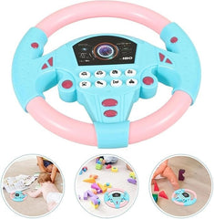 TM118 Premium Kids Driving Steering Wheel Funny Interactive Driving Wheel with Music (YELLOW)