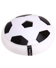 TM116 Floating Hover Football with Colorful Flash Light Effect | Indoor & Outdoor Pro Air Football Game for Kids/Girls/Boys/Gifts | Black and white