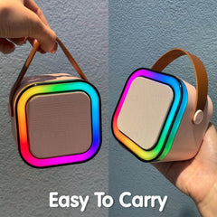 TM106 Rechargeable Karaoke speaker with mic for Singing | Wireless Mini Portable Bluetooth Speaker with Microphone & LED Lights