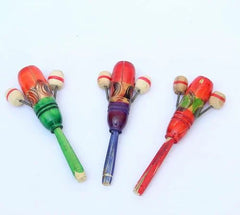 TM146 Wooden Toy’s TIK TIK Rattle Non toxic Musical Toys – Set of 1 ( 1 Qty Wooden Rattle Toy)