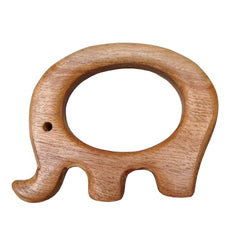 TM143 Natural Neem Wood Baby Teether – Handmade Animal Shape Wooden Toy – Non-Toxic, Organic Chew Aid for Teething – Safe for Gums – Biodegradable, Eco-Friendly Gift for Infants & Toddlers (Neem Wood Baby Teether)