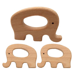 TM143 Natural Neem Wood Baby Teether – Handmade Animal Shape Wooden Toy – Non-Toxic, Organic Chew Aid for Teething – Safe for Gums – Biodegradable, Eco-Friendly Gift for Infants & Toddlers (Neem Wood Baby Teether)